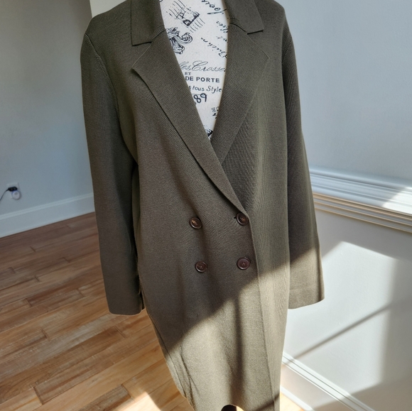 Banana Republic womens double breasted long knit jacket - Picture 1 of 7